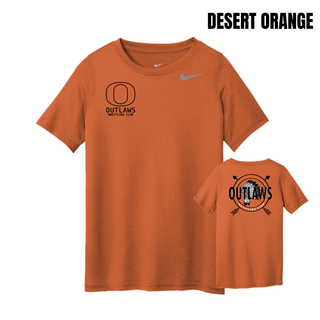 Ogden's Outlaws Wrestling Dreamcatcher Front & Back Youth rLegend Tee in Desert Orange