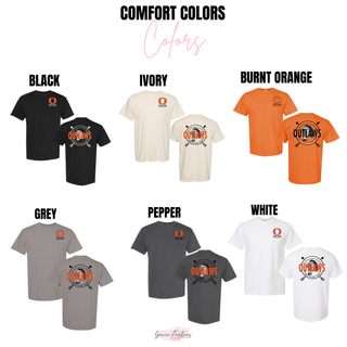 Ogden's Outlaws Wrestling Dreamcatcher heavyweight garment-dyed front and back graphic top color options