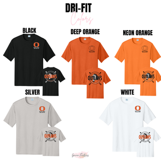 Ogden's Outlaws Wrestling Dreamcatcher Front & Back Performance Tee color options