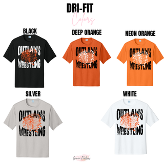 Ogden's Outlaws Wrestling Mat Brawler Dri-Fit Performance Tee - Color Options