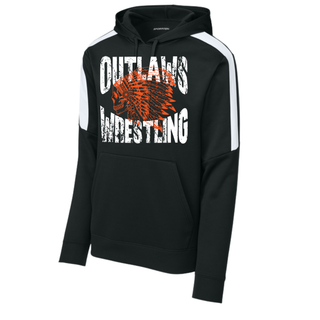 Ogden's Outlaws Wrestling Mat Brawler Fan Favorite Hoodie - Black Front