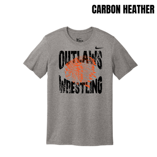 Ogden's Outlaws Wrestling Mat Brawler Men's rLegend Tee - Carbon Heather