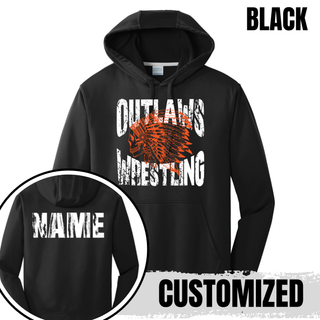 Ogden's Outlaws Wrestling Mat Brawler Performance Hoodie - Black
