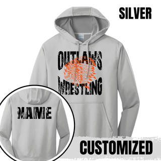 Ogden's Outlaws Wrestling Mat Brawler Performance Hoodie - Silver