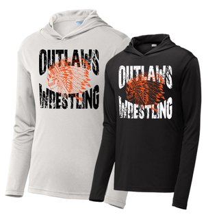 Ogden's Outlaws Wrestling Mat Brawler PosiCharge Competitor Hoodie - Silver and Black