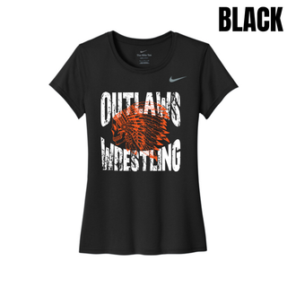 Ogden's Outlaws Wrestling Mat Brawler Women's rLegend Tee - Black