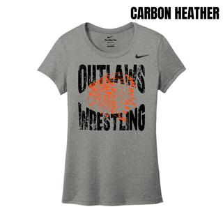 Ogden's Outlaws Wrestling Mat Brawler Women's rLegend Tee - Carbon Heather