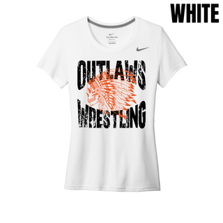 Ogden's Outlaws Wrestling Mat Brawler Women's rLegend Tee - White