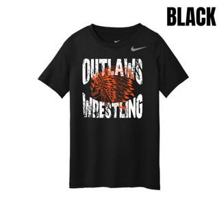 Ogden's Outlaws Wrestling Mat Brawler Youth rLegend Tee - Black
