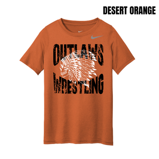 Ogden's Outlaws Wrestling Mat Brawler Youth rLegend Tee - Desert Orange