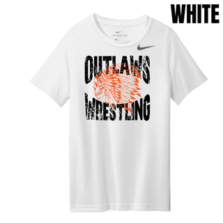 Ogden's Outlaws Wrestling Mat Brawler Youth rLegend Tee - White