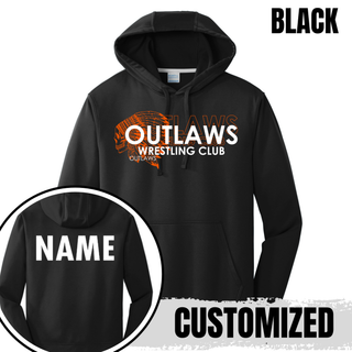 Ogden's Outlaws Wrestling Original Performance Hoodie - Black Personalized Back