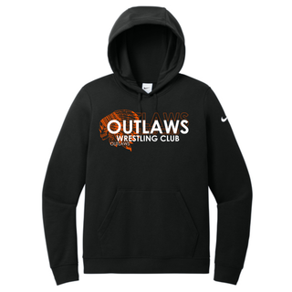Ogden's Outlaws Wrestling Original Women's Club Fleece Pullover Hoodie in Black, front