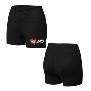 Ogden's Outlaws Wrestling Original Women's Interval Performance Shorts - Black Front and Back