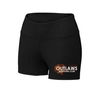 Ogden's Outlaws Wrestling Original Women's Interval Performance Shorts - Black Front