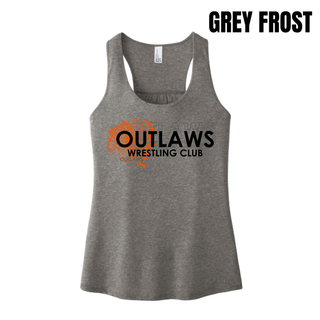Ogden's Outlaws Wrestling Original Women's Racerback Tank in Grey Frost