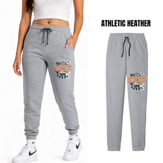 Ogden's Outlaws Wrestling Rustler Core Fleece Joggers in Athletic Heather Grey, women's fit