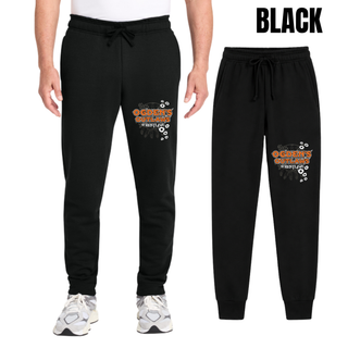 Ogden's Outlaws Wrestling Rustler Core Fleece Joggers in Black, men's fit