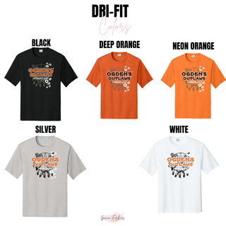 Ogden's Outlaws Wrestling Rustler Dri-Fit Performance Tee color options