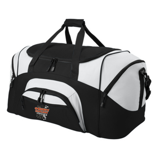 Ogden's Outlaws Wrestling Rustler Duffel Bag angled front view