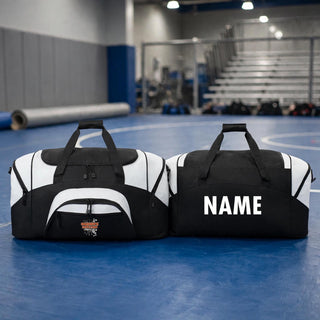 Ogden's Outlaws Wrestling Rustler Duffel Bag front and back with optional name
