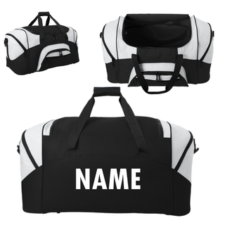 Ogden's Outlaws Wrestling Rustler Duffel Bag multiple views with optional name
