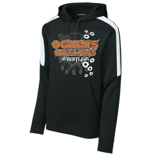 Ogden's Outlaws Wrestling Rustler Fan Favorite Hoodie - Black, front