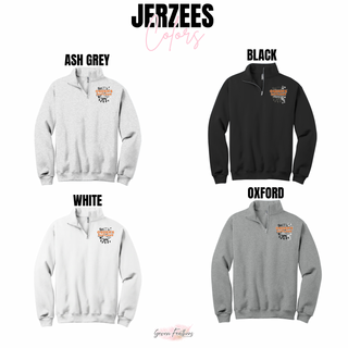 Ogden's Outlaws Wrestling Rustler NuBlend Fleece Quarter-Zip - Ash Grey, Black, White, and Oxford