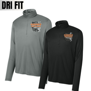 Ogden's Outlaws Wrestling Rustler PosiCharge Quarter-Zip - Grey Concrete and Black