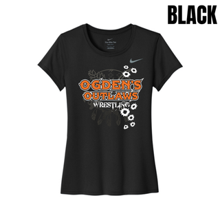 Ogden's Outlaws Wrestling Rustler Women's rLegend Tee - Black