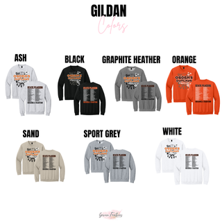 Ogden's Outlaws Wrestling State Placers 2026 Gildan Colors, Ash, Black, Graphite Heather, Orange, Sand, Sport Grey, and White