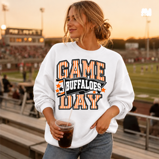 Onaga Buffaloes Game Day Pennant Top in white, lifestyle photo