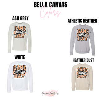 Onaga Buffaloes Game Day Pennant Top Bella Canvas color options: Ash Grey, Athletic Heather, White, Heather Dust