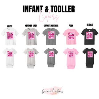 Pink out cheer football badge design infant and toddler color options