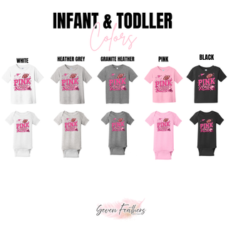Pink Out Football Playbook Top infant and toddler color options