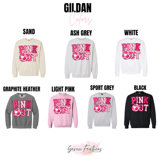 Gildan color options for the Pink Out Soccer Top