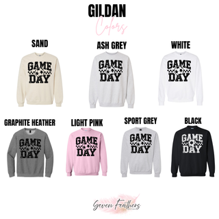 Gildan color options for the Pink Soccer Game Day Checkered Top