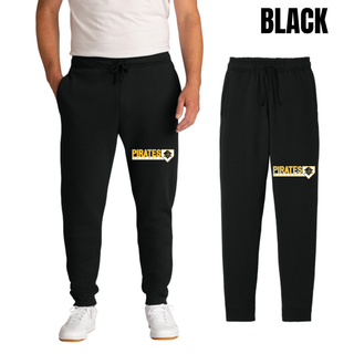 Pirates Baseball Block Logo Joggers in Black