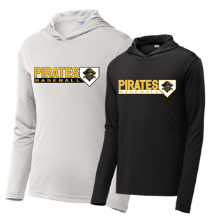 Pirates Baseball Block Logo PosiCharge Competitor Hoodie in White and Black