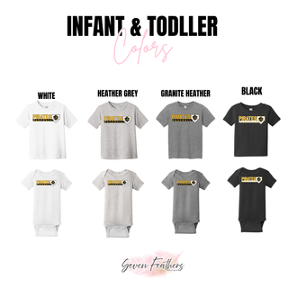 Pirates Baseball Block Logo Top infant and toddler color options