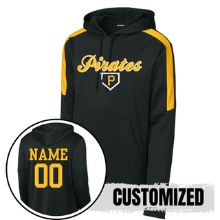 Pirates Baseball Classic Fan Favorite Hoodie back with custom name and number