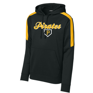 Pirates Baseball Classic Fan Favorite Hoodie in black with gold colorblock panels