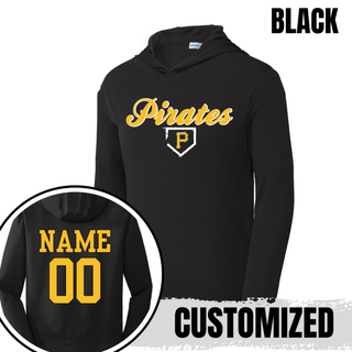 Pirates Baseball Classic PosiCharge Competitor Hoodie in Black, with custom name and number on the back