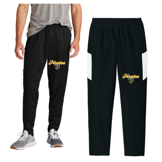 Pirates Baseball Classic Travel Pant in Black with white colorblock