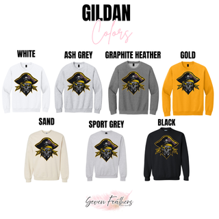 Pirates Baseball Logo Top shown in infant and toddler White, Heather Grey, Granite Heather, and Black