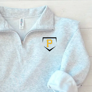 Pirates Baseball Pocket Diamond NuBlend Fleece Quarter-Zip, flat lay
