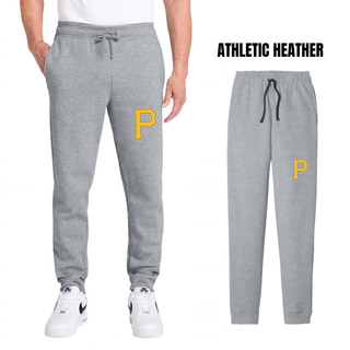 Pirates Baseball Pocket P Joggers in athletic heather with gold P logo on the leg