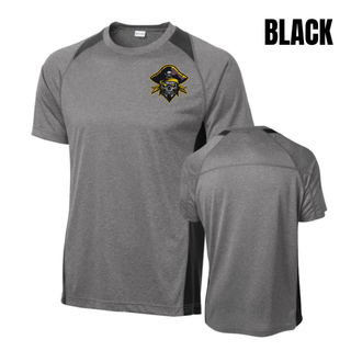 Grey heather Pirates Baseball Pocket Pirate Colorblock Contender Top front and back with skull graphic on the left chest