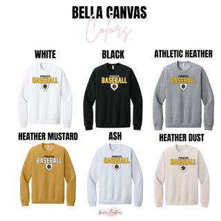 Pirates Baseball Stacked Logo Top - Bella Canvas Color Options