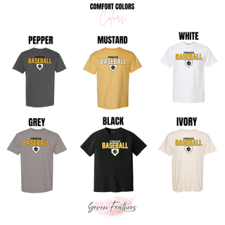 Pirates Baseball Stacked Logo Top - Comfort Colors Options